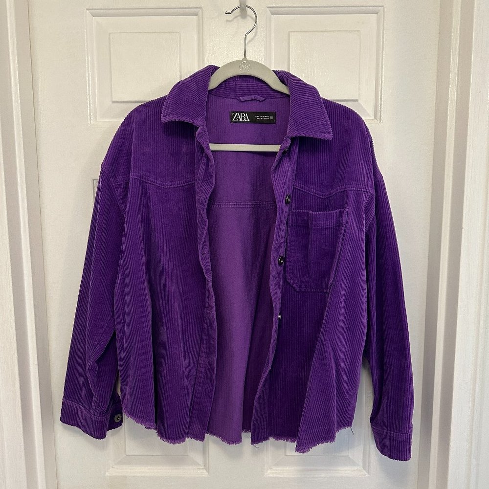 Zara Purple Corduroy Shirt/Jacket